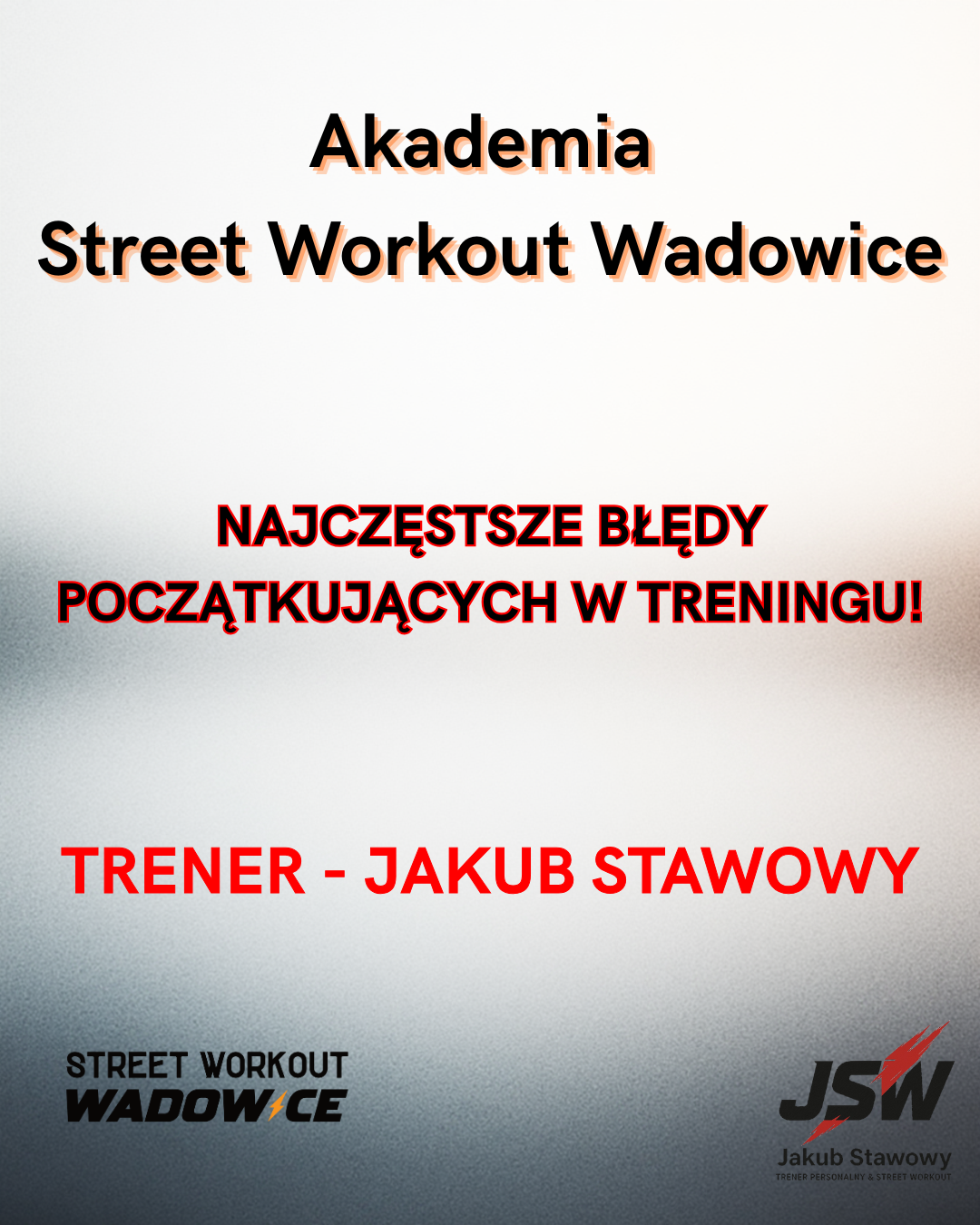 NAJCZĘSTSZE BŁĘDY POCZĄTKUJĄCYCH W TRENINGU